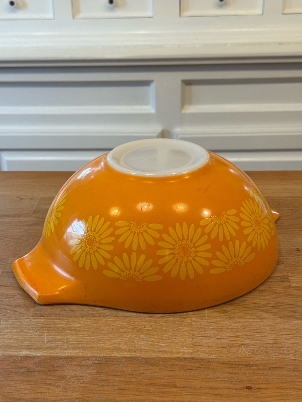 🌼 Pyrex Daisy #444 Cinderella 4qt Bowl | Orange Yellow | 1960s